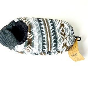 NORTHEAST Men’s Cozy Cabin Aloe‎ infused Slippers NWT New